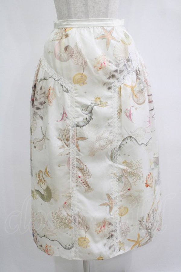 画像1: MILK / sea creaturesロングスカート  アイボリー H-25-11-14-1009-ML-SK-KB-ZH (1)