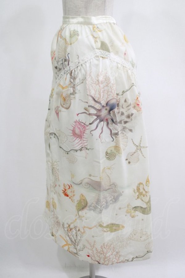画像2: MILK / sea creaturesロングスカート  アイボリー H-25-11-14-1009-ML-SK-KB-ZH (2)