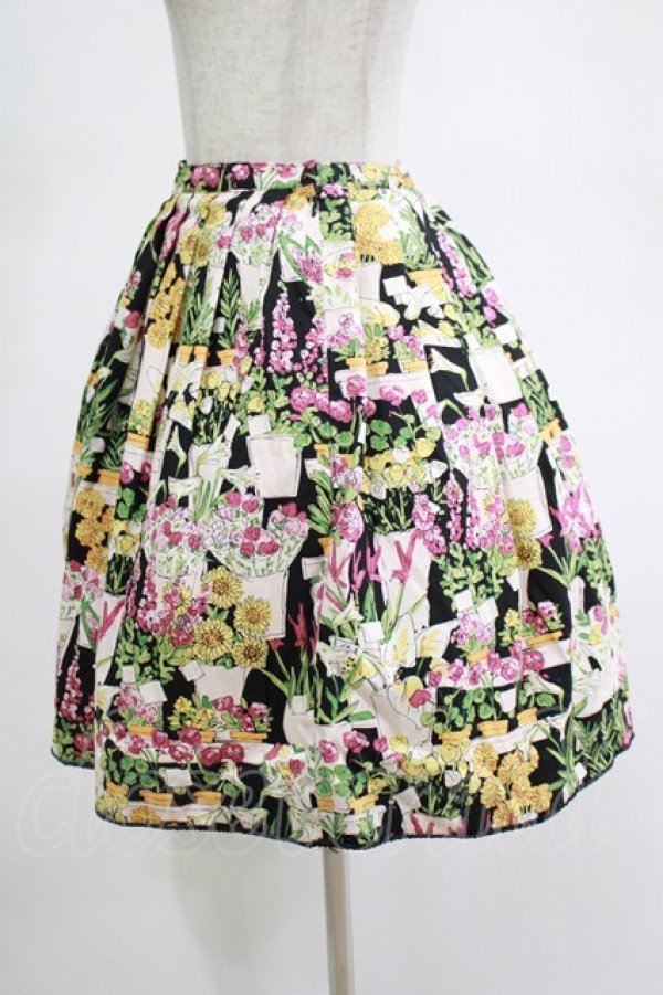 画像2: Emily Temple cute / フラワーショップスカート  ブラック H-25-11-14-1010-ET-SK-KB-ZH (2)