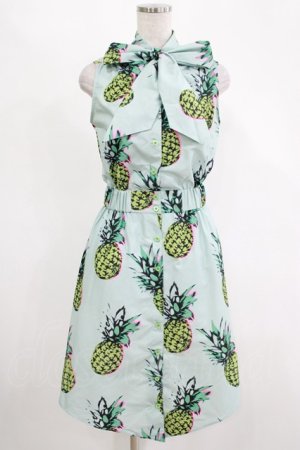 画像: MILK / パイナップルプリンセスシャツワンピ  ブルーベース H-25-11-14-1012-ML-OP-KB-ZH