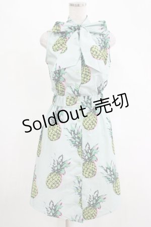 画像: 【SALE】MILK / パイナップルプリンセスシャツワンピ  ブルーベース H-25-11-14-1012-ML-OP-KB-ZT470