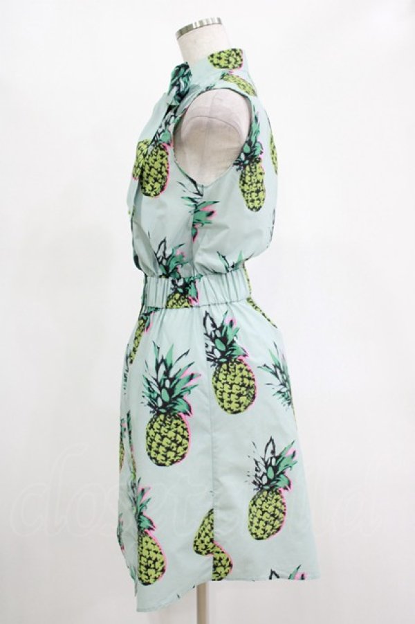 画像2: MILK / パイナップルプリンセスシャツワンピ  ブルーベース H-25-11-14-1012-ML-OP-KB-ZH (2)