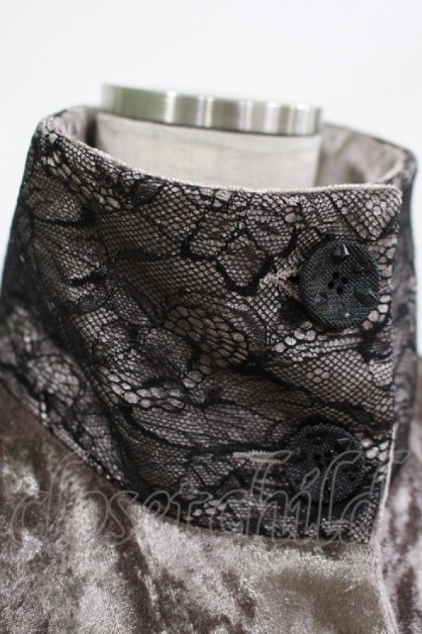 画像4: h.naoto Blood / レースアップフィッシュテールロングコート  ブラウン H-25-11-14-1014-HN-CO-KB-ZH (4)