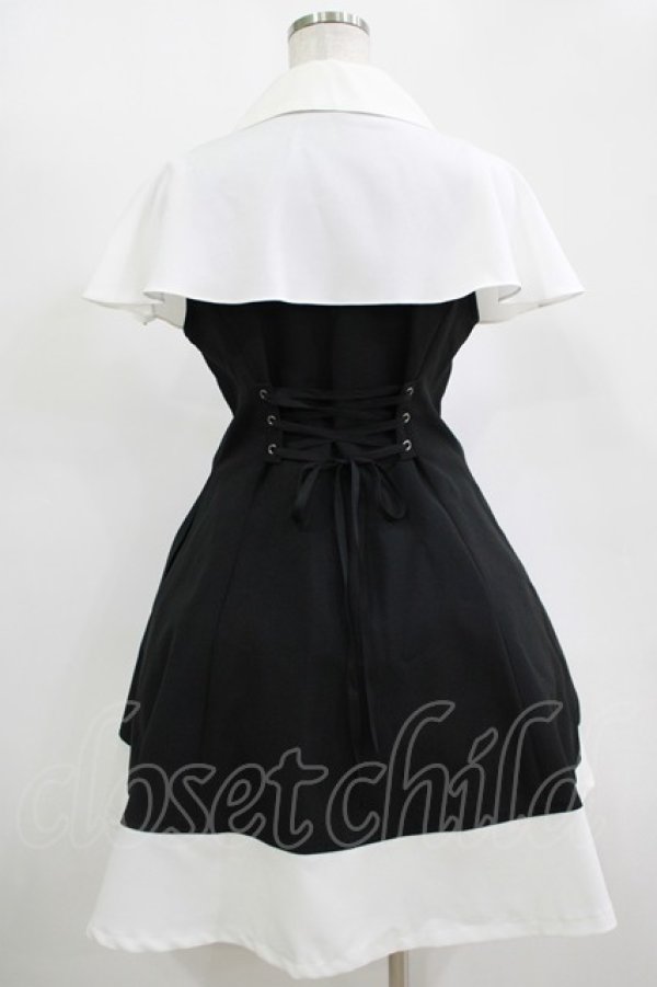 画像3: MIHO MATSUDA / ワンピース・バルダ S ブラック×ホワイト H-25-11-14-1002-GO-OP-KB-ZH (3)