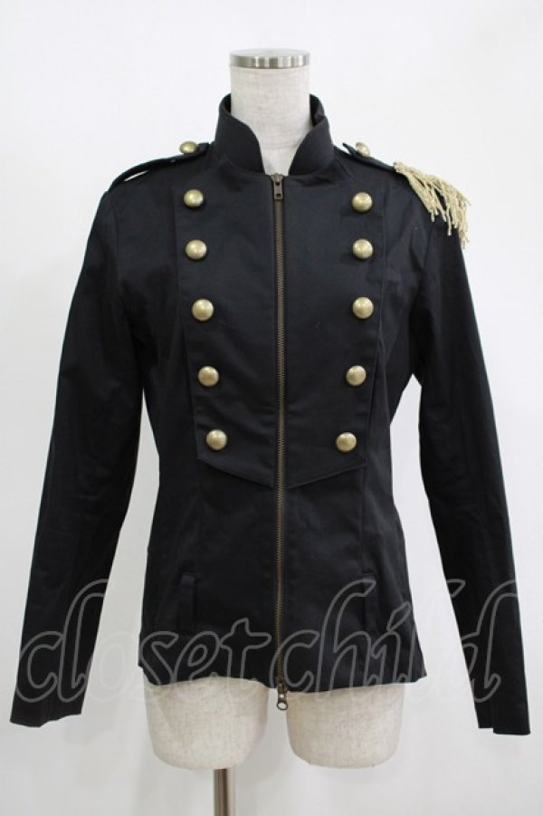 画像1: Na+H / ナポレオンジャケット  ブラック H-25-11-14-1017-PU-JA-KB-ZH (1)