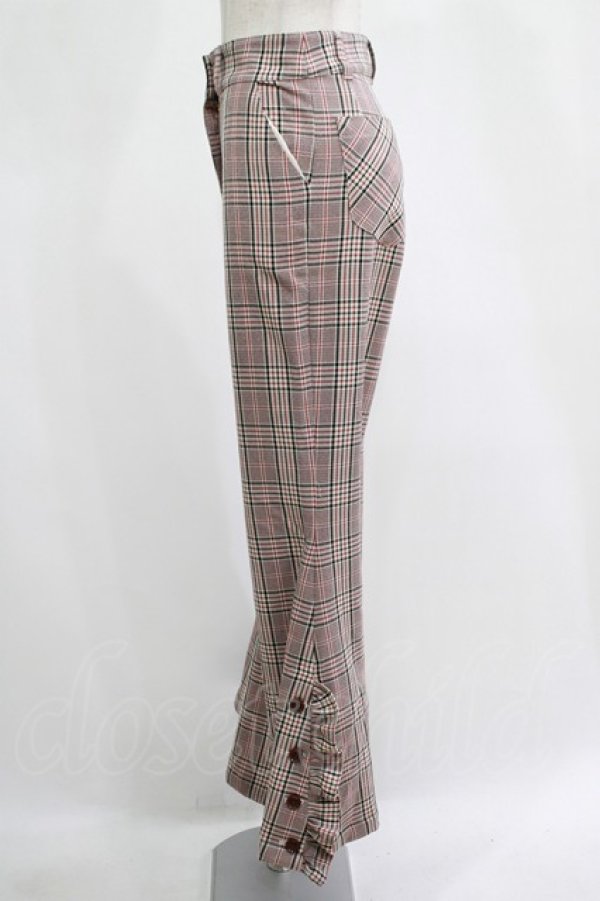 画像2: MILK / Autumnフレアパンツ  レッドナッツカラーチェック H-25-11-14-1021-ML-PA-KB-ZH (2)