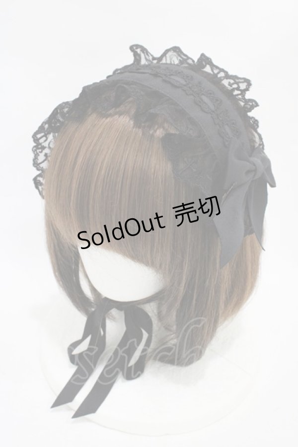 画像1: Innocent World / オリジナルクロスレースヘッドドレス  ブラック H-25-11-14-009-IW-AC-NS-ZH (1)