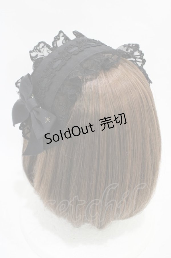 画像2: Innocent World / オリジナルクロスレースヘッドドレス  ブラック H-25-11-14-009-IW-AC-NS-ZH (2)