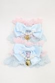 画像1: Angelic Pretty / 配色ロゴハートチャームお袖とめ  ピンク/サックス H-25-11-14-010-AP-ZA-NS-ZH (1)