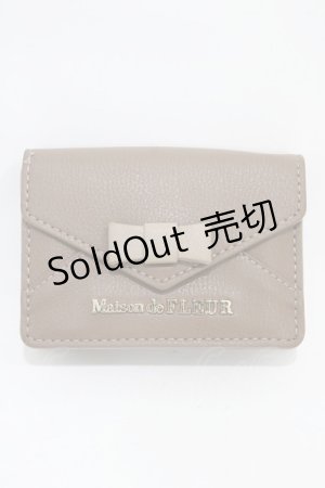 画像: Maison de FLEUR / リボンカードケース  ブラウン H-25-11-14-011-LO-ZA-NS-ZH