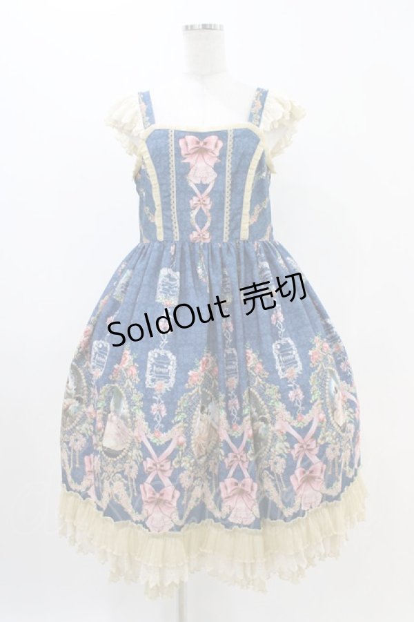 画像1: Infanta（海外ロリータブランド） / ジャンパースカートセット L ブルー H-25-11-14-014-0-OP-NS-ZH (1)