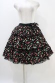 画像1: Angelic Pretty / チェリーシフォン3段フリルスカート Free ブラック H-25-11-14-019-AP-SK-NS-ZH (1)