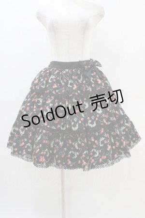 画像: Angelic Pretty / チェリーシフォン3段フリルスカート Free ブラック H-25-11-14-019-AP-SK-NS-ZH