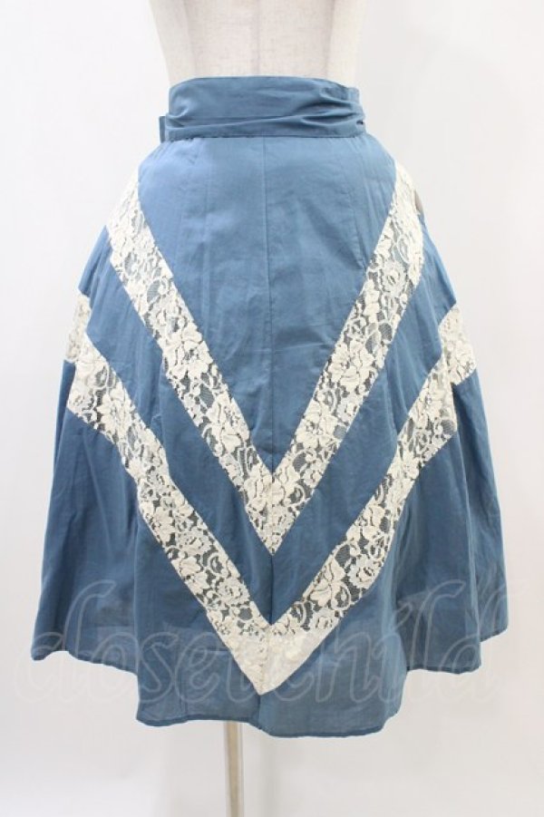 画像1: an another angelus / レース切替スカート Free Blue H-25-11-14-022-CA-SK-NS-ZH (1)