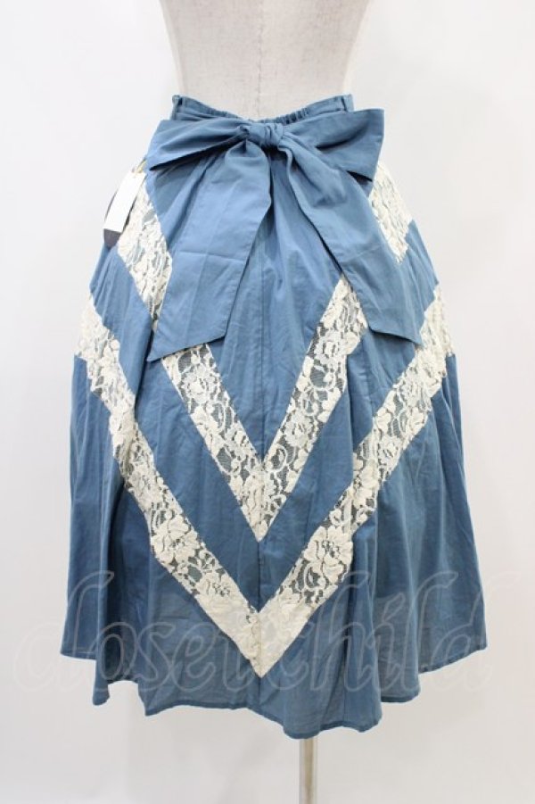 画像2: an another angelus / レース切替スカート Free Blue H-25-11-14-022-CA-SK-NS-ZH (2)