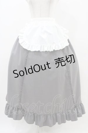 画像: Cherirulu Chocola / MYフリルSK+エプロン LL グレー H-25-11-14-023-0-SK-NS-ZH