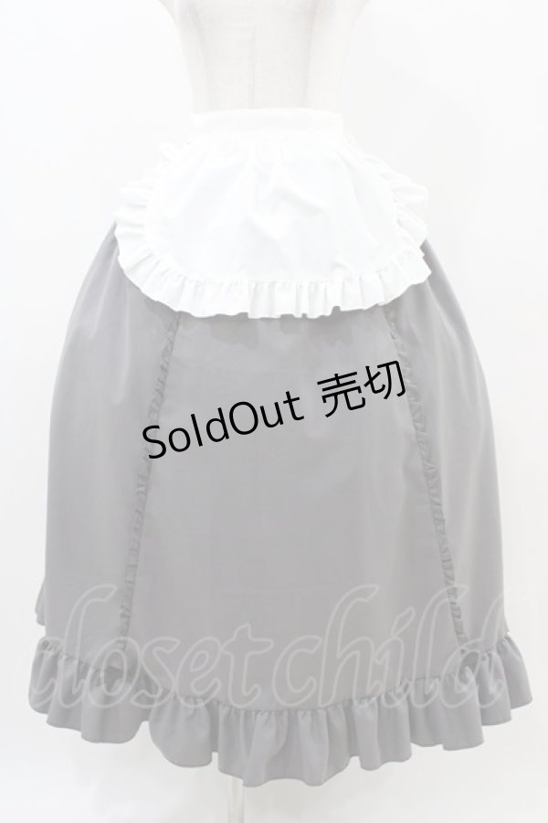 画像1: Cherirulu Chocola / MYフリルSK+エプロン LL グレー H-25-11-14-023-0-SK-NS-ZH (1)