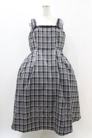 画像: m petit by misako / AMCHKスクエアネックジャンパースカート 3L グレー H-25-11-14-025-LO-OP-NS-ZH