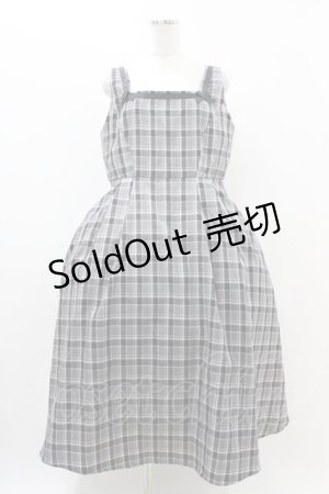 画像: m petit by misako / AMCHKスクエアネックジャンパースカート 3L グレー H-25-11-14-025-LO-OP-NS-ZH