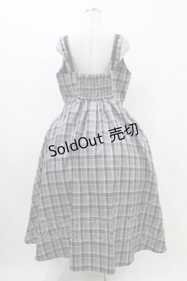 画像2: m petit by misako / AMCHKスクエアネックジャンパースカート 3L グレー H-25-11-14-025-LO-OP-NS-ZH (2)