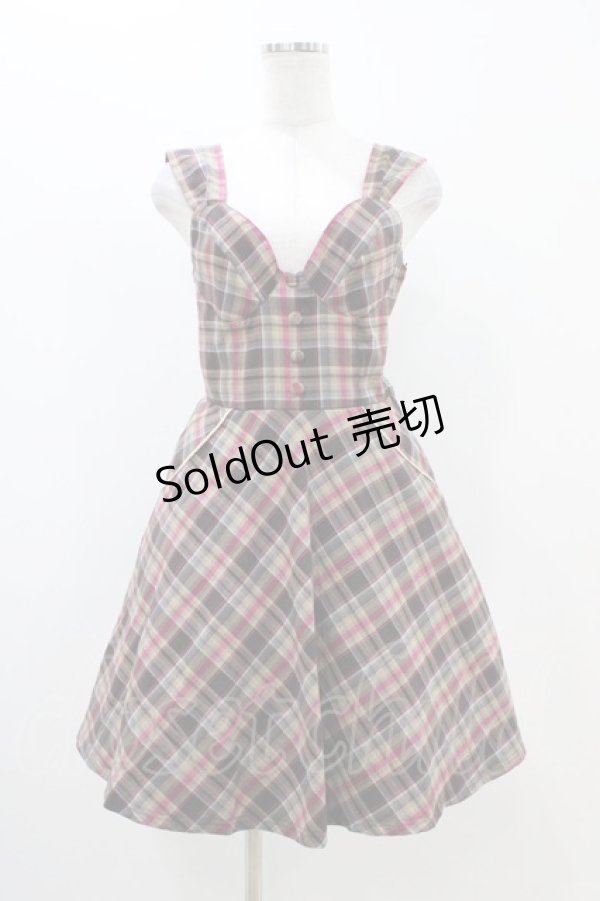 画像1: Fi.n.t / チェックジャンパースカート Free ブラウン H-25-11-14-026-CA-OP-NS-ZH (1)