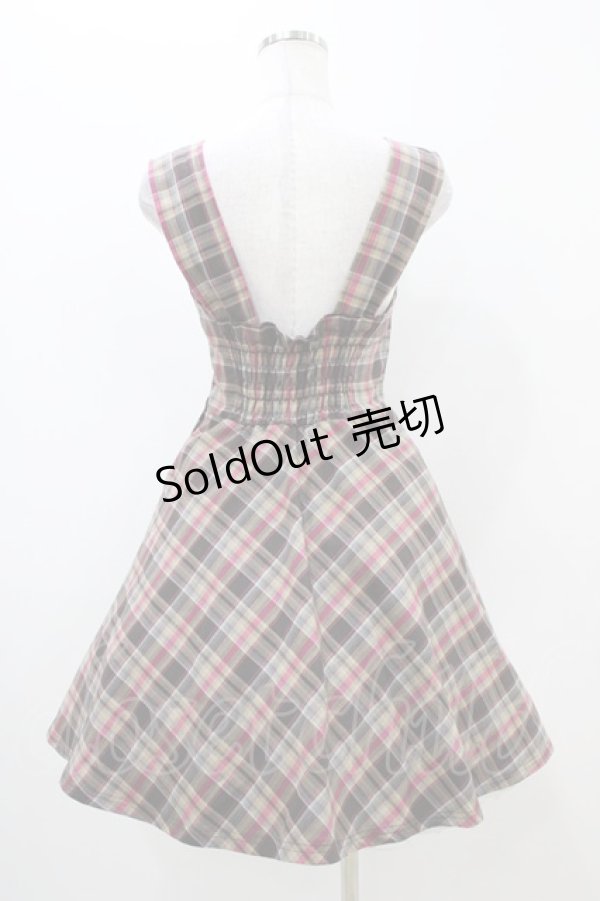 画像2: Fi.n.t / チェックジャンパースカート Free ブラウン H-25-11-14-026-CA-OP-NS-ZH (2)