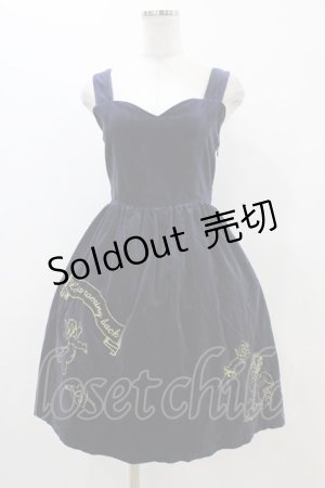 画像: Fi.n.t / エンジェル刺繍ジャンパースカート Free ネイビー H-25-11-14-029-CA-OP-NS-ZH