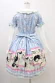 画像2: metamorphose / ねこ柄ワンピース Free サックス H-25-11-14-031-ME-OP-NS-ZH (2)
