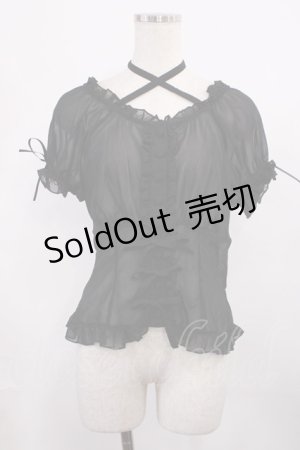 画像: metamorphose / シフォンブラウス Free ブラック H-25-11-15-029-ME-BL-NS-ZH