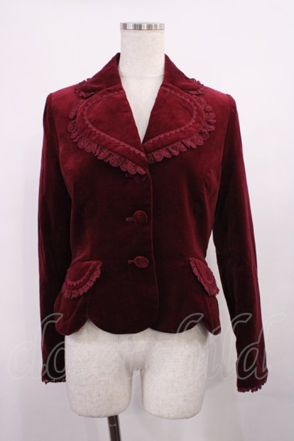 画像1: BABY,THE STARS SHINE BRIGHT / 別珍スカラップジャケット Free エンジ H-25-11-15-032-BA-JA-NS-ZH (1)