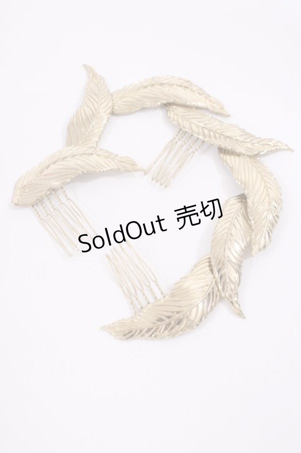 画像1: Secret Honey / Feather hair jewelry (Beauty and the Beast- Live Action Film ver.）  ゴールド H-25-11-15-037-CA-AC-NS-ZH (1)