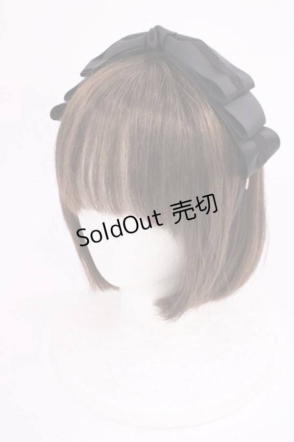 画像1: m petit by misako / AM*NIリボンカチューシャ  ブラック H-25-11-15-038-LO-AC-NS-ZH (1)