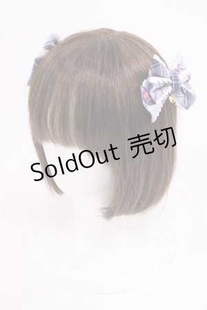 画像: Angelic Pretty / タータンチェックリボンクリップSet  サックス H-25-11-15-039-AP-AC-NS-ZH