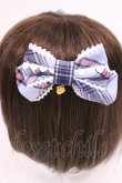 画像2: Angelic Pretty / タータンチェックリボンクリップSet  サックス H-25-11-15-039-AP-AC-NS-ZH (2)