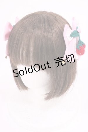 画像: Angelic Pretty / Decoration StrawberryリボンクリップSet  ピンク H-25-11-15-040-AP-AC-NS-ZH