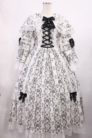 画像: metamorphose / クラウンクロスケープ付ロングドレス サイズ1 オフ H-25-11-15-004-ME-OP-NS-ZH