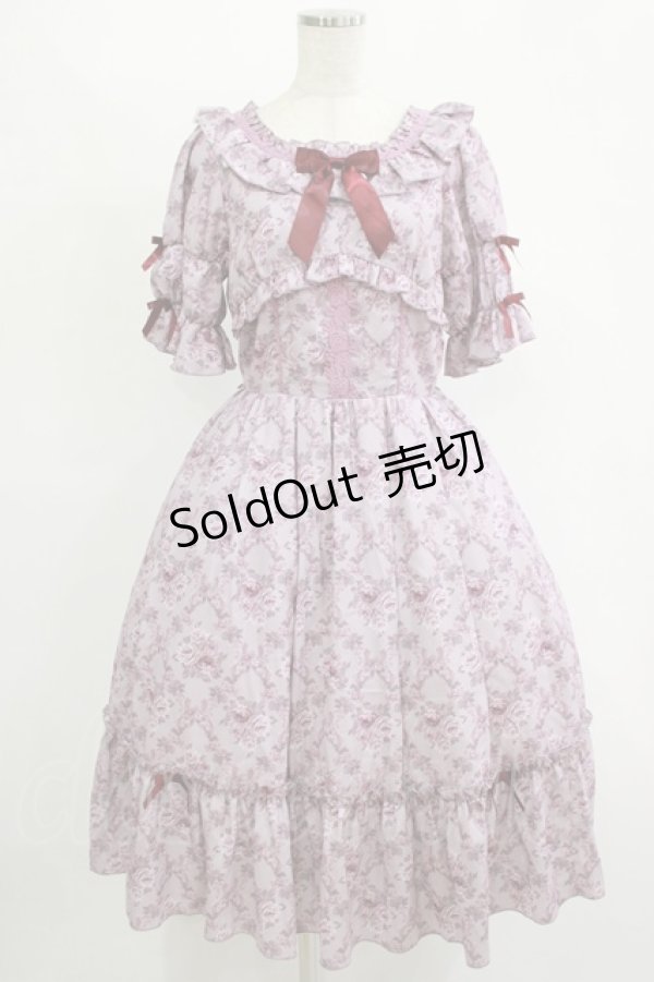 画像1: axes femme kawaii / クラシックローズワンピース M ピンク H-25-11-15-1003-AX-OP-NS-ZH (1)