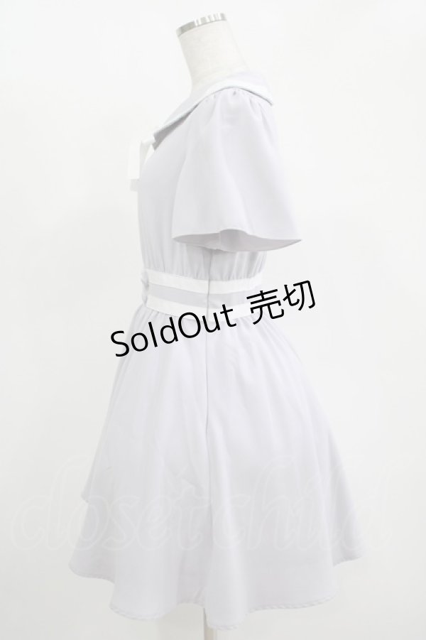 画像2: Secret Honey / グログランリボンワンピース Free ブルー H-25-11-15-1029-CA-OP-NS-ZH (2)