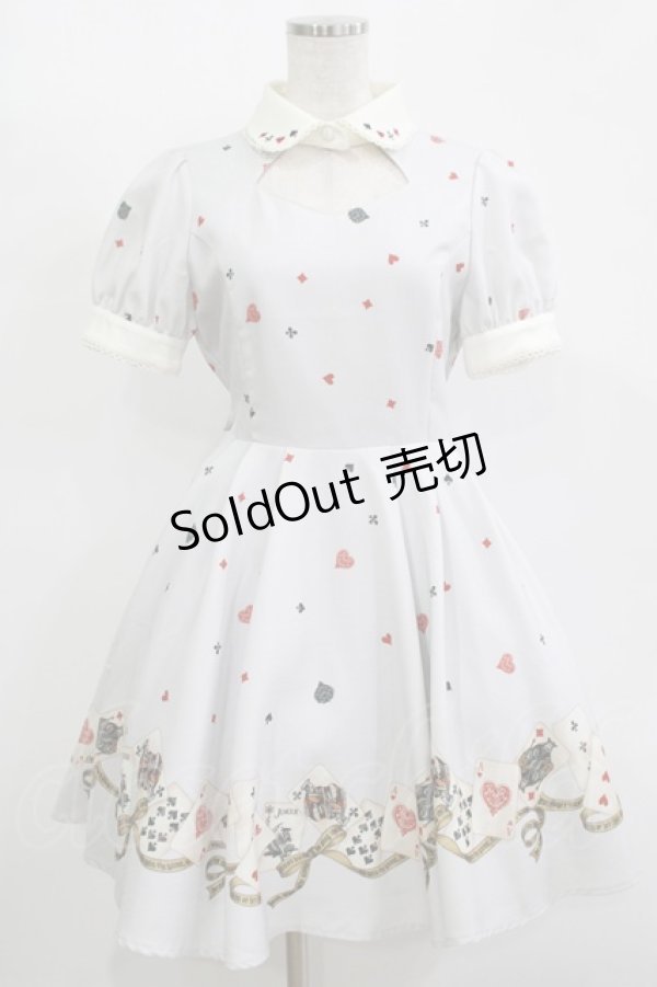 画像1: Secret Honey / トランプ柄ワンピース Free サックス H-25-11-15-1030-CA-OP-NS-ZH (1)