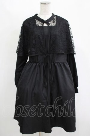 画像: Lovely Tency / ALC*ケープワンピース LL ブラック H-25-11-15-1032-GO-OP-NS-ZH