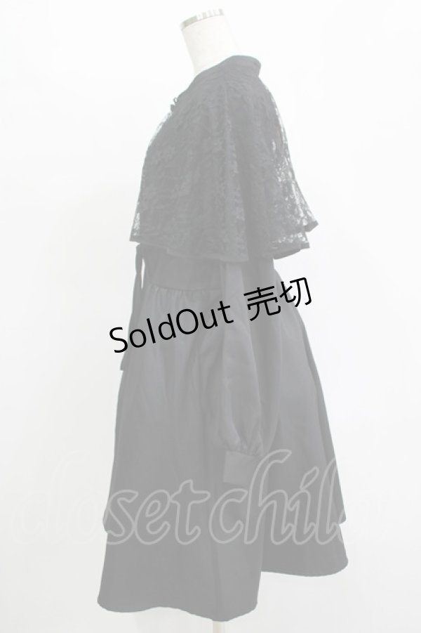 画像2: Lovely Tency / ALC*ケープワンピース LL ブラック H-25-11-15-1032-GO-OP-NS-ZH (2)