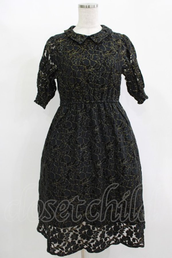 画像1: LEBECCA boutique / 出発地点のレースワンピース S Black H-25-11-15-1033-EL-OP-NS-ZH (1)