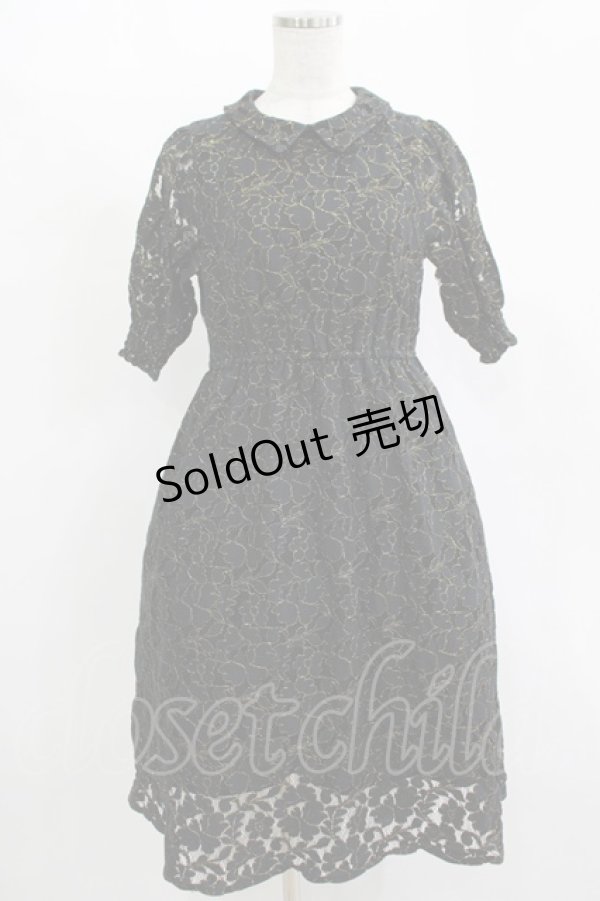 画像1: LEBECCA boutique / 出発地点のレースワンピース S Black H-25-11-15-1033-EL-OP-NS-ZH (1)