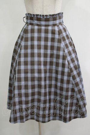 画像: Amavel / ベルト付ミドル丈スカート Free サックス H-25-11-15-1037-CA-SK-NS-ZH