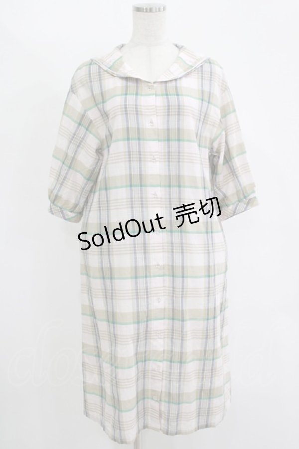 画像1: Franche Lippee / チェックセーラーワンピース M ピンク H-25-11-15-1038-LO-OP-NS-ZH (1)
