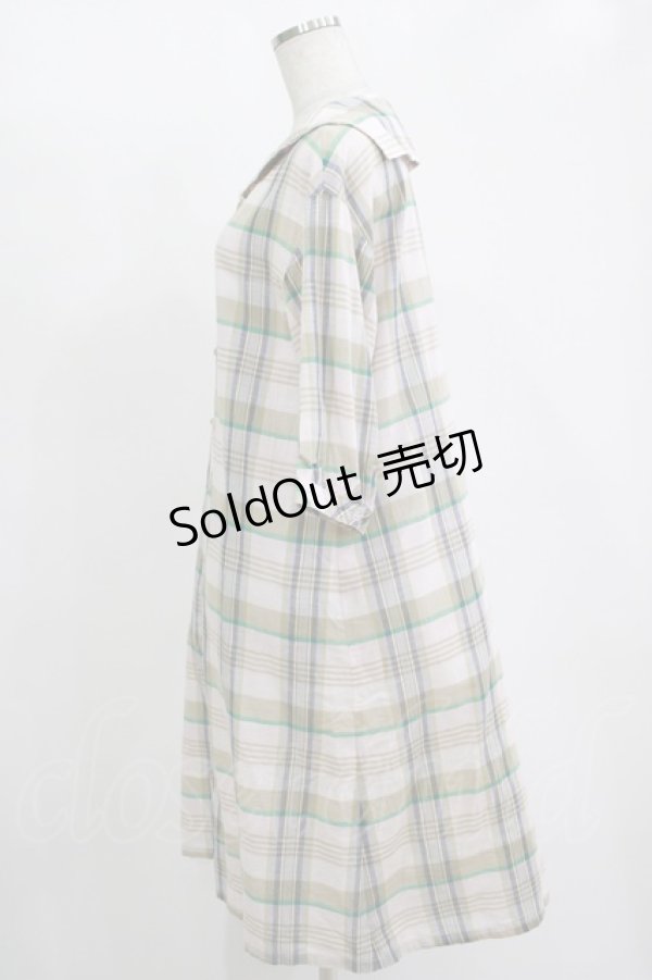 画像2: Franche Lippee / チェックセーラーワンピース M ピンク H-25-11-15-1038-LO-OP-NS-ZH (2)