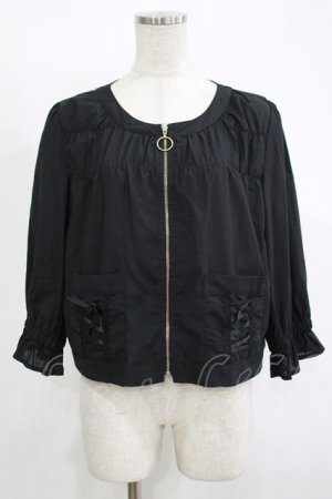 画像: axes femme / レースアップブルゾン M ブラック H-25-11-15-1042-AX-JA-NS-ZH