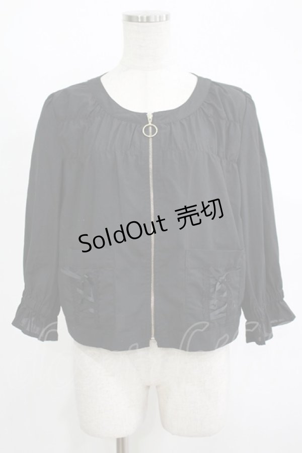 画像1: axes femme / レースアップブルゾン M ブラック H-25-11-15-1042-AX-JA-NS-ZH (1)