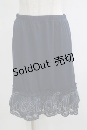 画像: axes femme / レース重ねペチスカート M ネイビー H-25-11-15-1045-AX-SK-NS-ZH