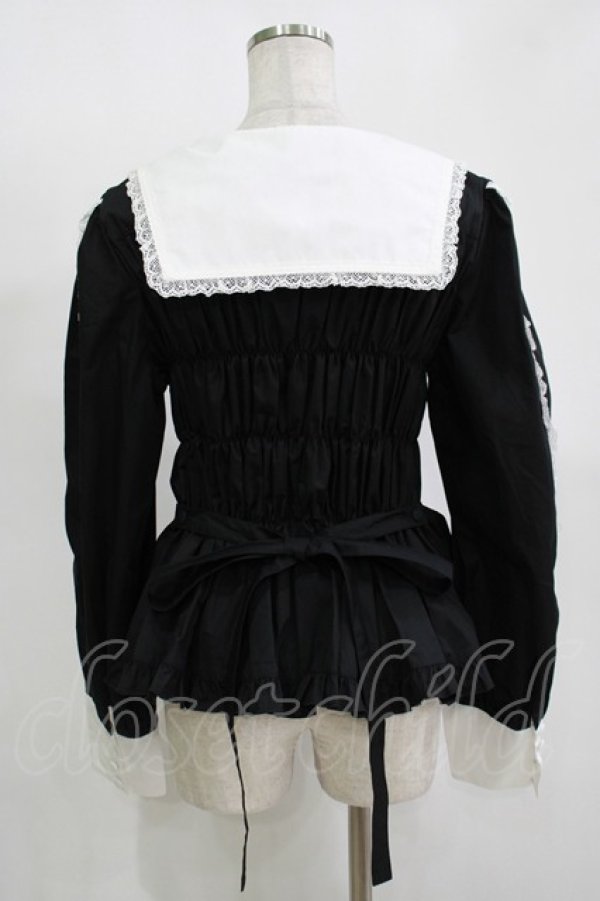 画像3: metamorphose / 【プラアスサイズ】スクエアカラー2WAYブラウス プラスサイズ ブラック H-25-11-15-1047-ME-BL-NS-ZH (3)